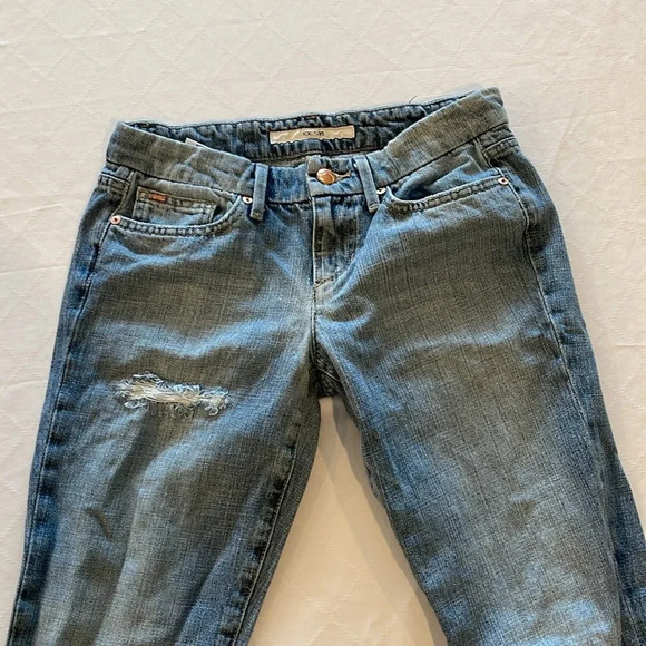 Joe's Jeans Distressed Boot Cut Women's Blue‎ Jeans size 24 EUC - Picture 2 of 7